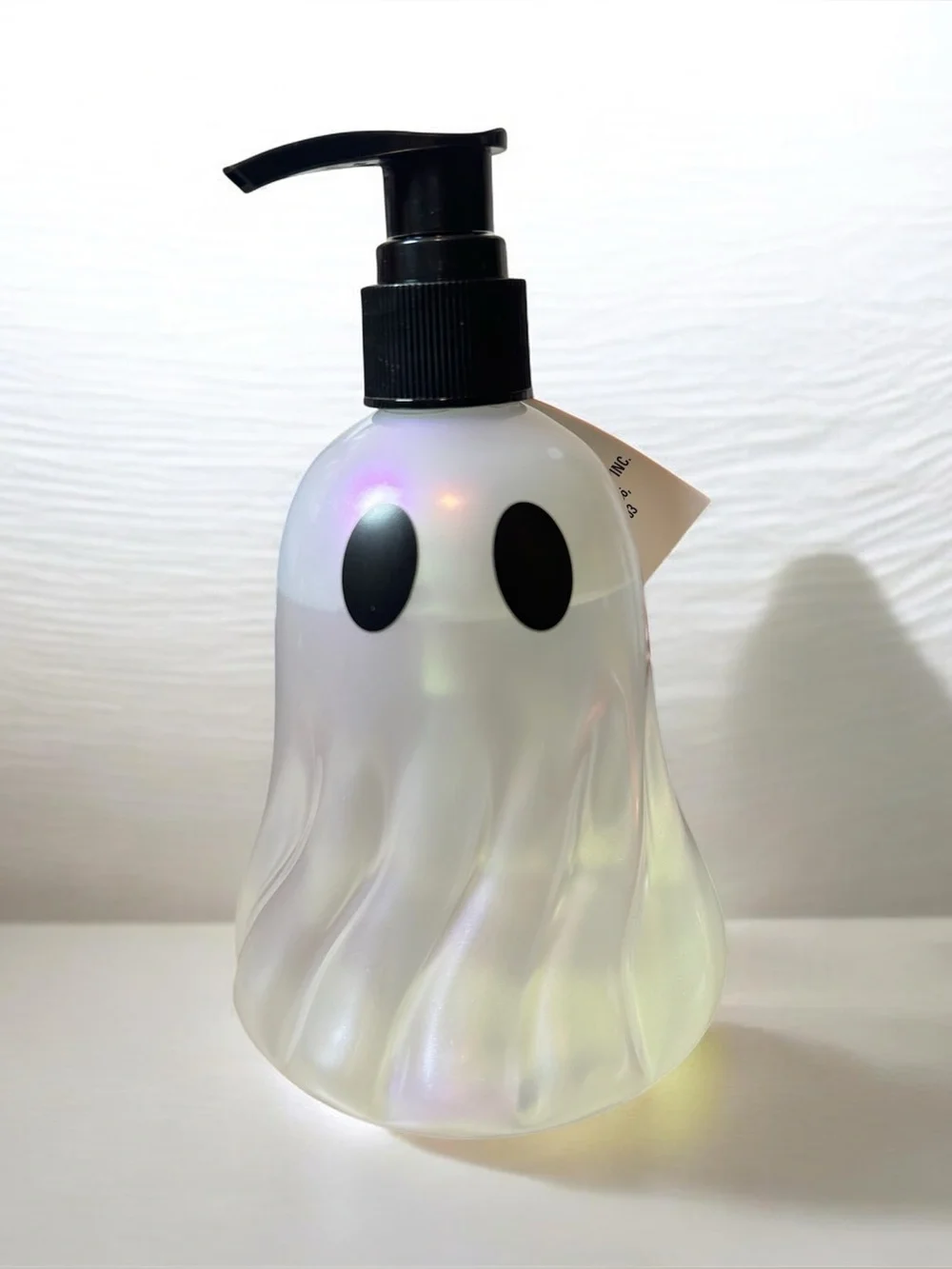 Halloween Ghost Refillable Plastic Hand Soap Dispenser Filled Coconut Lime Scent